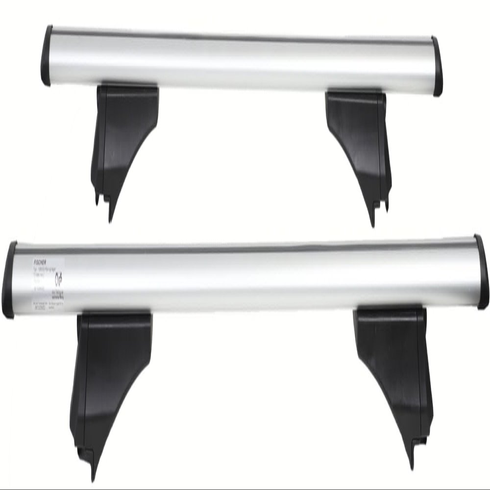 FISCHER CrossLine L Roof Rack for Bicycle Carriers, Roof Boxes or Ski Holders, for Integrated Roof Rails, Load Capacity 75 kg, Pre-Assembled Includes Lock, Bar Thickness 45 x 28 mm, Bar Length 120 cm