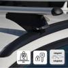 FISCHER CrossLine L Roof Rack for Bicycle Carriers, Roof Boxes or Ski Holders, for Integrated Roof Rails, Load Capacity 75 kg, Pre-Assembled Includes Lock, Bar Thickness 45 x 28 mm, Bar Length 120 cm view 2