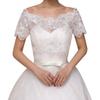 Elegant Women's Wedding Embroidered Lace Shawl Wrap for Wedding Dresses Cape (PJ1024 White) view 1