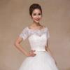 Elegant Women's Wedding Embroidered Lace Shawl Wrap for Wedding Dresses Cape (PJ1024 White) view 4