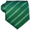 Geotae Zerun New Classic Men's Striped Silk Tie Necktie (Green/White) view 1