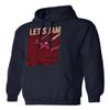 RIVEBELLA New Graphic Shirt Lets Jam Novelty Tee Cowboy Men's Hoodie Hooded Sweatshirt (Navy, S) view 2