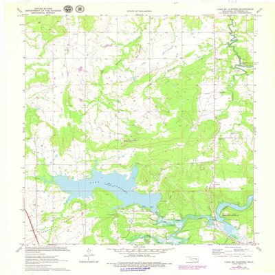 YellowMaps Lake Mc Alester OK topo map, 1:24000 Scale, 7.5 X 7.5 Minute, Historical, 1971, Updated 1978, 27.4 x 22.5 in - Tyvek