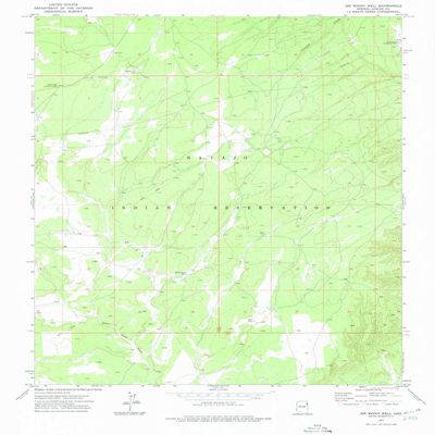 Joe Woody Well AZ topo map, 1:24000 Scale, 7.5 X 7.5 Minute, Historical, 1971, Updated 1975, 26.9 x 22 in - Tyvek