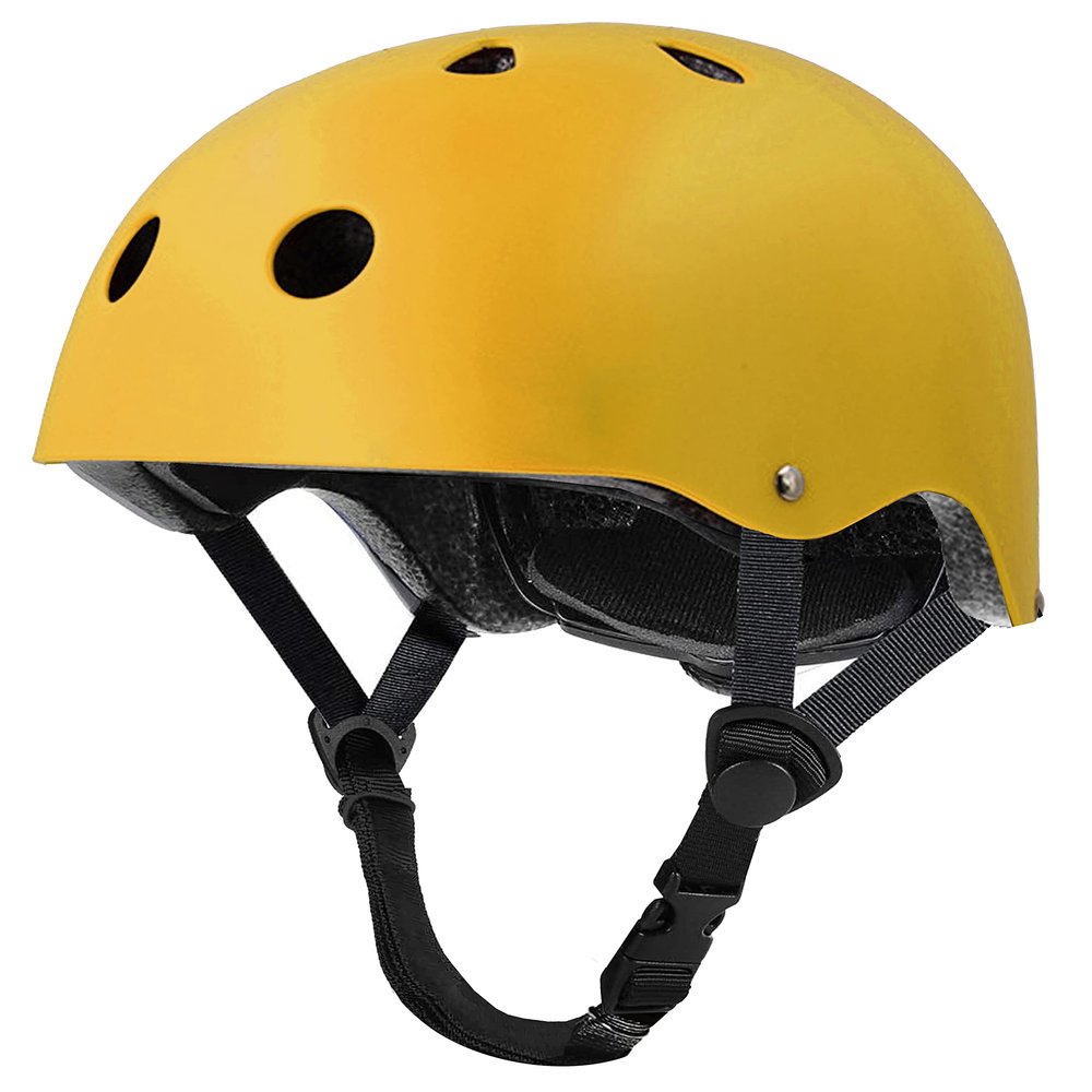 Tourdarson Skateboard Helmet Impact Resistance Ventilation for Youth & Adults (Yellow,Large)