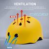 Tourdarson Skateboard Helmet Impact Resistance Ventilation for Youth & Adults (Yellow,Large) view 2
