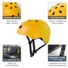 Tourdarson Skateboard Helmet Impact Resistance Ventilation for Youth & Adults (Yellow,Large) view 3