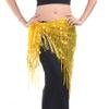 13 Color Sequined Triangle Scarf, Waist Belly Dance, Belly Dance Scarf, Belly Dance Hip Scarf, Triangle Beads Bellydance Belts (Yellow) view 1