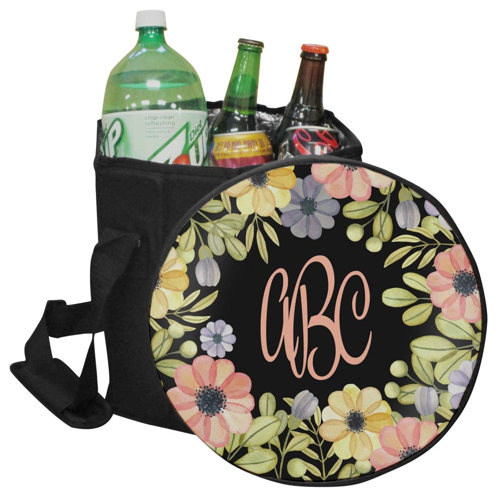YouCustomizeIt Personalized Boho Floral Collapsible Cooler & Seat