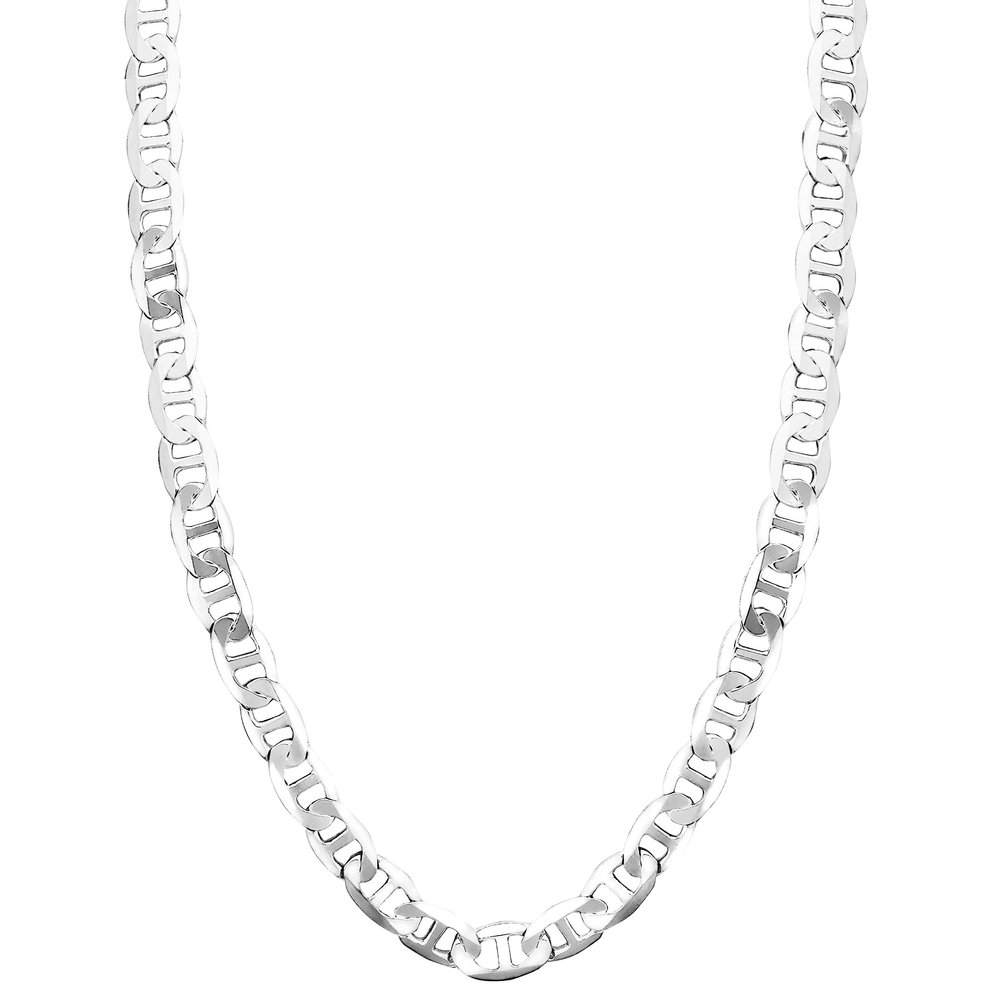 Honolulu Jewelry Company Sterling Silver 4.5mm - 8mm Mariner Link Chain Necklace or Bracelet (4.5mm - 22 Inches)