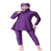 TianMai Hot New Surfing Suit Long Sleeve Muslim Swimwear Islamic Modest Swimsuit Beachwear Burkini Lady Rash Guard Costume (Purple, Int'l L,US Size 6-8) view 1