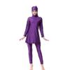TianMai Hot New Surfing Suit Long Sleeve Muslim Swimwear Islamic Modest Swimsuit Beachwear Burkini Lady Rash Guard Costume (Purple, Int'l L,US Size 6-8) view 2