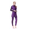 TianMai Hot New Surfing Suit Long Sleeve Muslim Swimwear Islamic Modest Swimsuit Beachwear Burkini Lady Rash Guard Costume (Purple, Int'l L,US Size 6-8) view 4