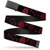 Buckle-Down Web Belt, Supernatural Symbols Scattered Black/Red, 1.0" Wide - Fits up to Kids Size 20 view 1