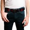Buckle-Down Web Belt, Supernatural Symbols Scattered Black/Red, 1.0" Wide - Fits up to Kids Size 20 view 2