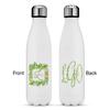 Personalized Tropical Leaves Border Water Bottle - 17 oz. - Stainless Steel - Full Color Printing view 2