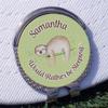 YouCustomizeIt Personalized Sloth Golf Ball Marker - Hat Clip - Silver view 3