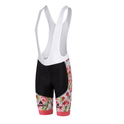 Uriah Women's Cycling Bib Shorts White 3D Coolmax Gel Padded Flower Sea Size M(CN)