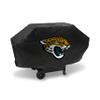 Rico Industries NFL Jacksonville Jaguars Black Deluxe Grill Cover Deluxe Vinyl Grill Cover - 68" Wide/Heavy Duty/Velcro Staps view 1