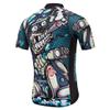 Cycling Jersey Mens MTB Jersey Short Sleeve Bike Jersey Zip Mountain Road Clothing Bicycle top Shirts Breathable Outdoor Sports Racing Cycle Jersey for Men Quick Dry Male Skull Size M view 2