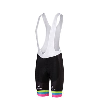 Uriah Women's Cycling Bib Shorts White 3D Coolmax Gel Padded Pink Green Size L(CN)
