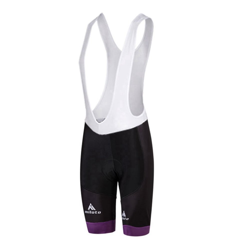 Uriah Women's Cycling Bib Shorts White 3D Coolmax Gel Padded Purple Size XL(CN)