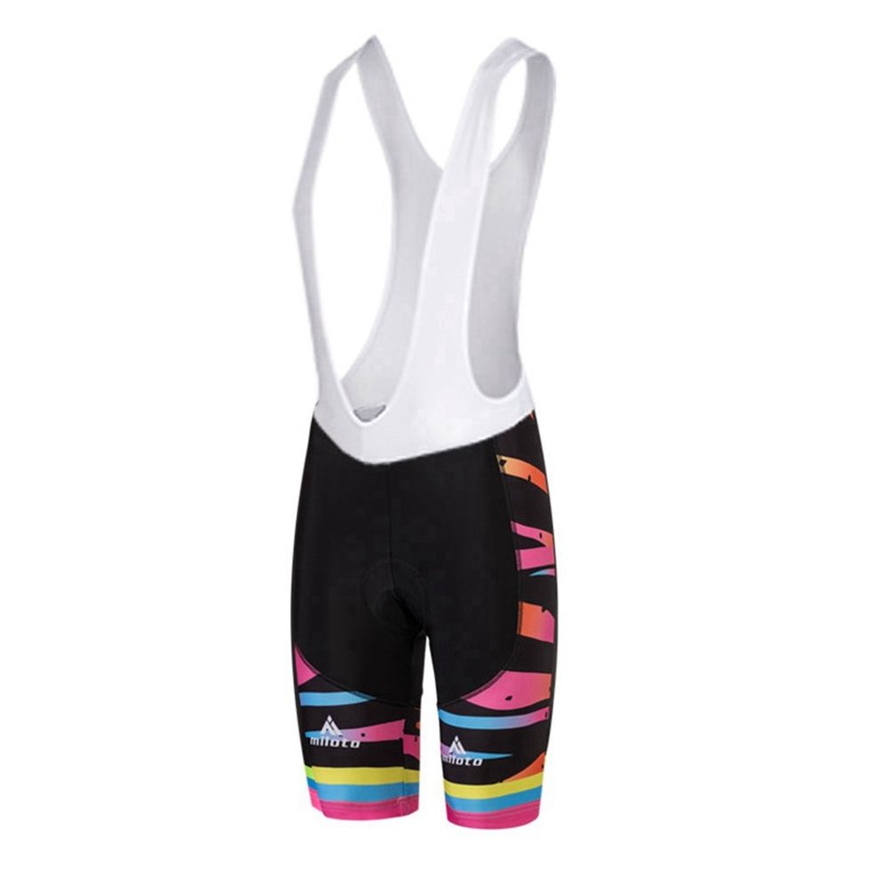 Uriah Women's Cycling Bib Shorts White 3D Coolmax Gel Padded Zebra Lines Size S(CN)