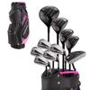 Aspire PRO-X 16-Piece Womens Golf Club Set, Includes Titanium F Driver, #3 Fairway Wood, 4-5 Hybrids, 7-SW Irons, Putter, Cart Bag, 4 H/C's, Golf Clubs Women Right Handed, Regular & Petite Sizes view 1