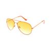 Fashion Culture Women's Bang Colorful Tonal Retro Aviator Sunglasses (Orange) view 1