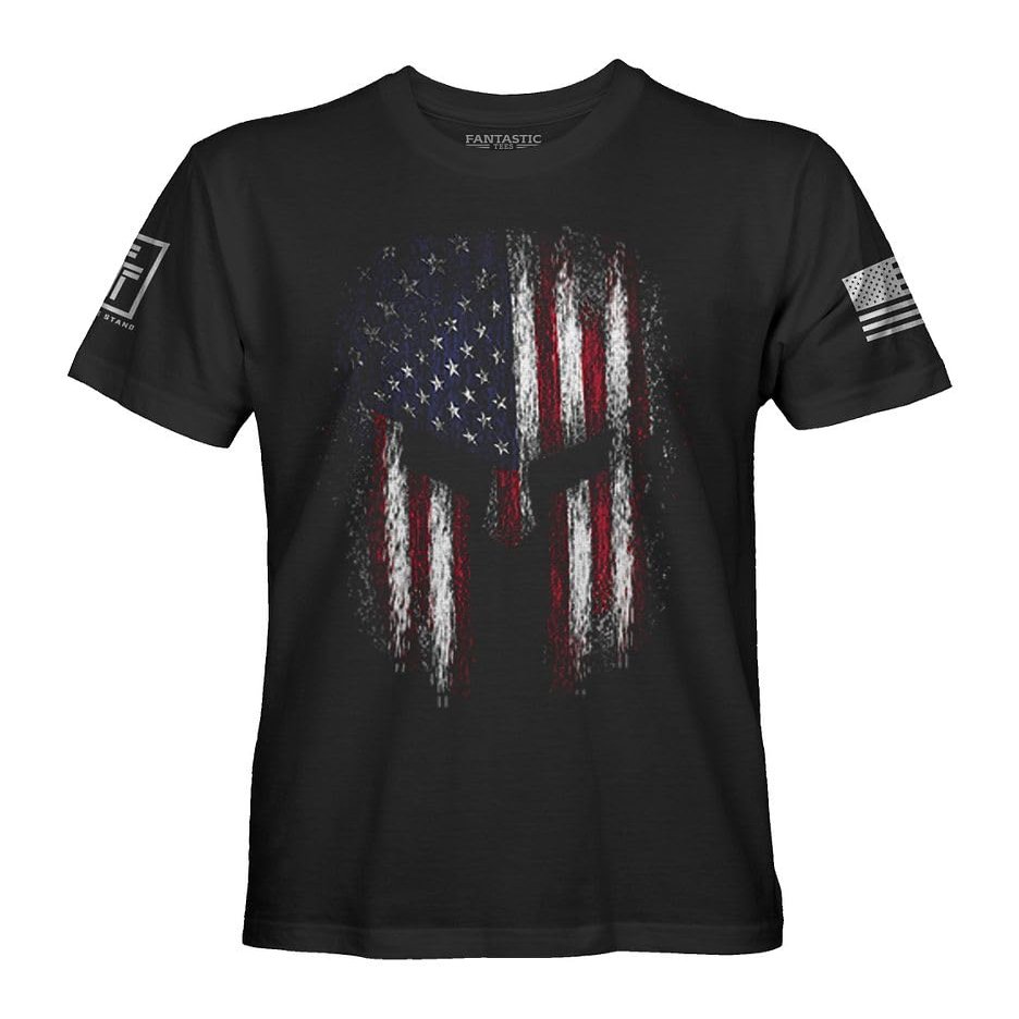 USA American Spartan Patriotic Shirts for Men T-Shirt (Black, 5XL)