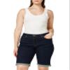 Dickies womens Perfect Shape Denim Bermuda Shorts, Stonewashed Indigo Blue, 14 US view 1