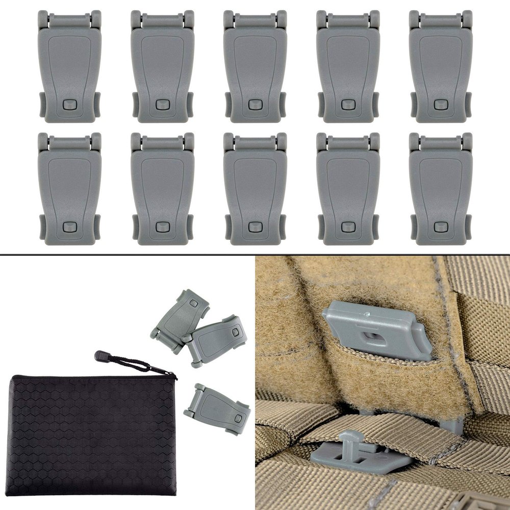 BOOSTEADY Multipurpose MOLLE Clip Tactical Strap Management Tool Web Dominator Buckle for Tactical Bag, Backpack