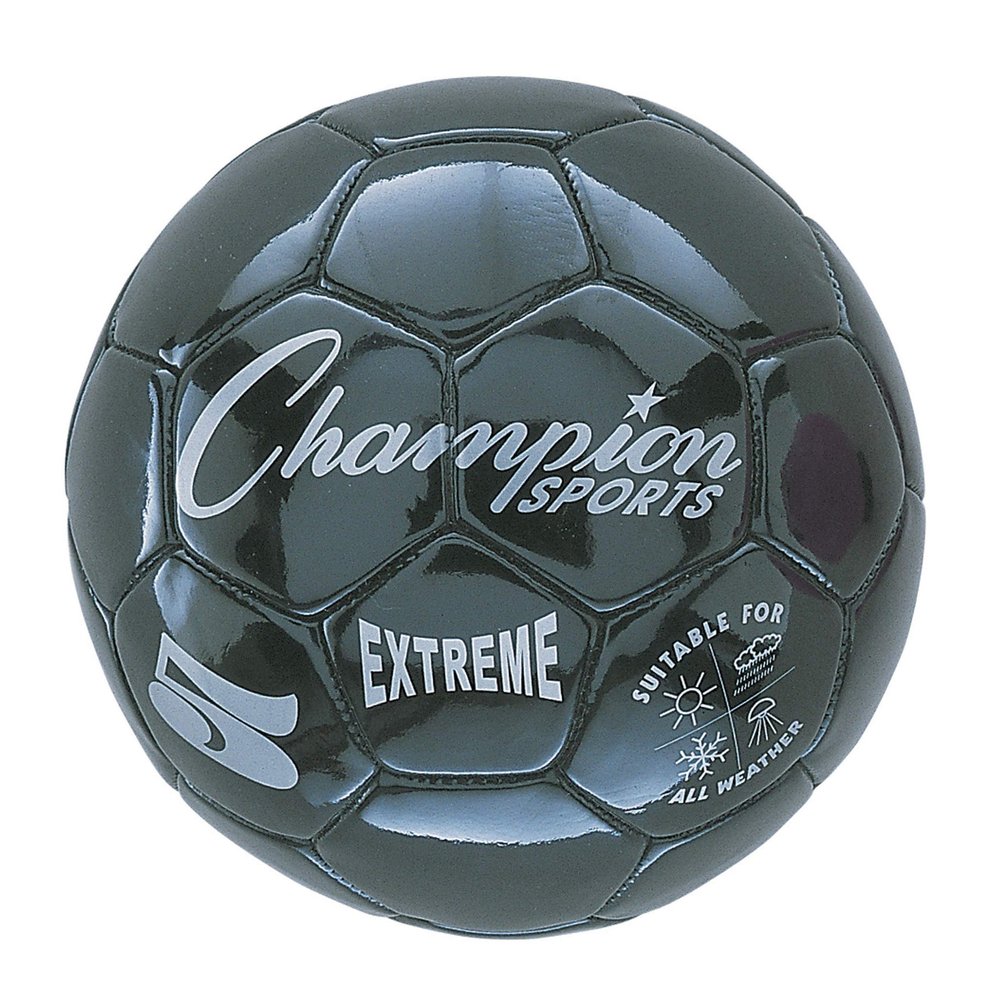 Champion Sports CHSEX5BK Extreme Soccer Ball, Size 5, Black