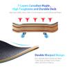 Complete Skateboards- Standard Skateboards for Beginners Kids Boys Girls Teenager- 31''x 8''Canadian Maple Cruiser Pro Skate Board, Skateboards (Night skype) view 4