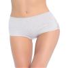 LIQQY Lace Underwear for Women High Waisted Brief Comfort Cotton Full Coverage No Roll Panties Multipack (Medium, Black/Heather Grey) view 2