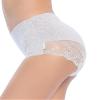 LIQQY Lace Underwear for Women High Waisted Brief Comfort Cotton Full Coverage No Roll Panties Multipack (Medium, Black/Heather Grey) view 3