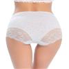 LIQQY Lace Underwear for Women High Waisted Brief Comfort Cotton Full Coverage No Roll Panties Multipack (Medium, Black/Heather Grey) view 4