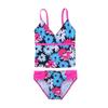 YiZYiF Big Girl's Youth Tie-Dye Swimwear Tankini Halter 2 Pieces Bathing Suit (8, Floral Blue) view 1