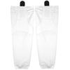 PEAR SOX Stock Polyester Pro-Mesh Ice Hockey Solid Socks for Senior, Junior Athletes - Breathable Mesh Inserts, Two Sewn-in Straps, Ergonomic Fit Elastic Ankle (White, X-Small) view 1