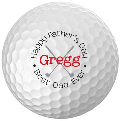 Father's Day Best Dad Ever Golf Balls - Personalize The Name (12 Balls)