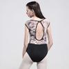117141050 Black Ballet Leotards Nice Neck Floral Mesh Dance Leotards Baiwu (XL, Black) view 3