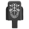 NDZ Performance Rear Slide Cover Plate for Sig P320 Series 9mm .40 .357 .45 ACP Laser Engraved Anodized Aluminum in Black, Made in The USA - US Army Special Forces Emblem view 1