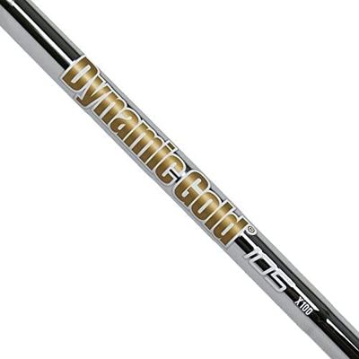 TRUE TEMPER Dynamic Gold 105 Iron Steel Shaft Set (Choose Flex and Quantity) - .370" Parallel Tip (3-PW Set (8 Shafts), Regular)