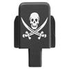 NDZ Performance Rear Slide Cover Plate for Sig P320 Series 9mm .40 .357 .45 ACP Laser Engraved Anodized Aluminum in Black, Made in The USA - Skull and Crossbones Jolly Roger view 1