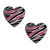Heart Tennis Dampener Zebra Pattern 2 Pack of Tennis Racket Vibration Dampeners for Girls and Women view 1