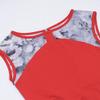 117141050 Black Ballet Leotards Nice Neck Floral Mesh Dance Leotards Baiwu (L, Red) view 3