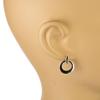 925 Solid Sterling Silver Open Circle Hoop Stud Earrings - Loop Round Minimalist Hypoallergenic Jewelry view 2