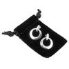 925 Solid Sterling Silver Open Circle Hoop Stud Earrings - Loop Round Minimalist Hypoallergenic Jewelry view 4
