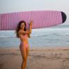 PAMGEA Surf Squared 8'2" Longboard Surfboard Sock Cover  Lightweight Stretch SUP & Paddleboard Bag, Protective Sleeve for Shortboard, Longboard, Hybrid, Wakesurf  Surfing Accessory, Pink view 2