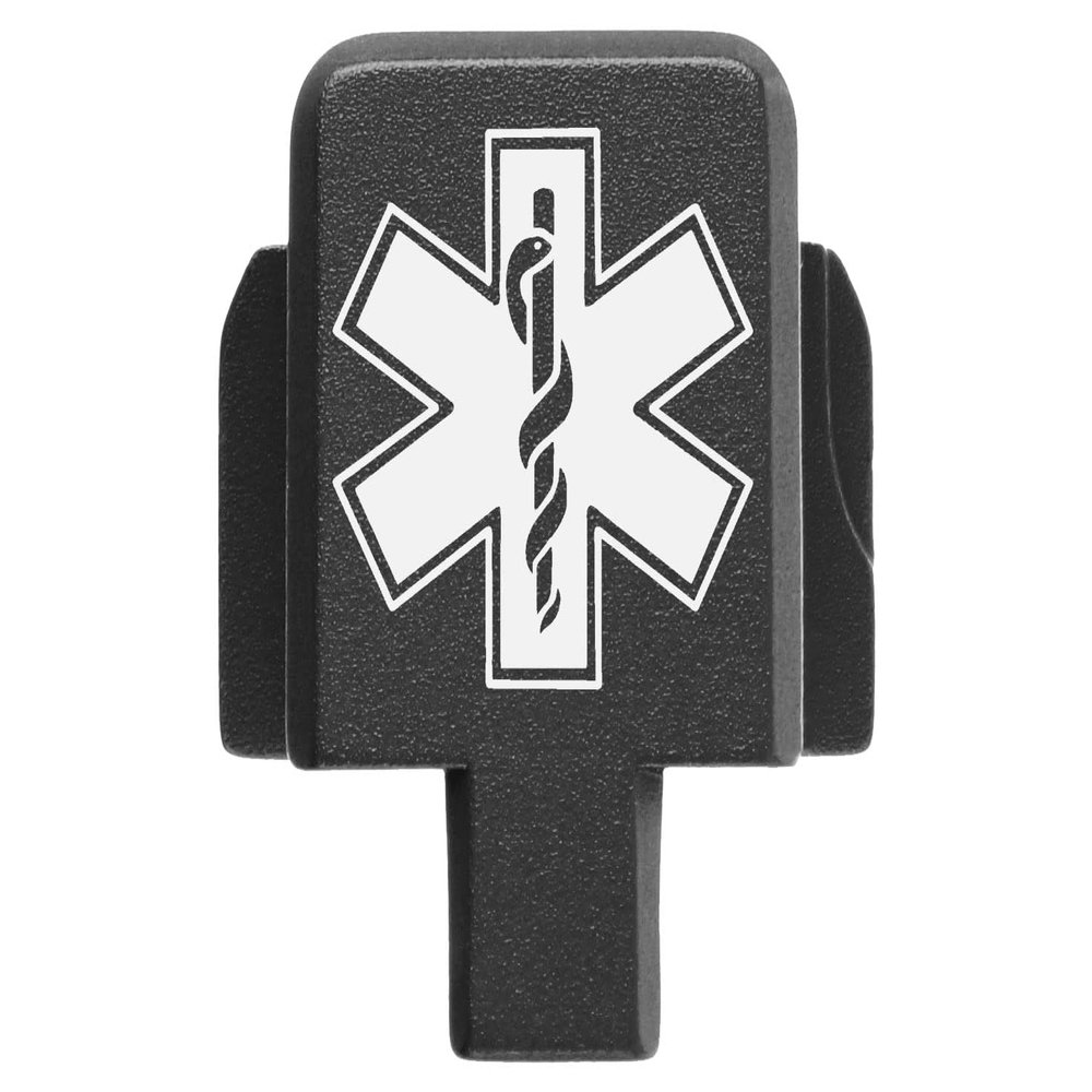 NDZ Performance Rear Slide Cover Plate for Sig P320 Series 9mm .40 .357 .45 ACP Laser Engraved Anodized Aluminum in Black, Made in The USA - EMS Star